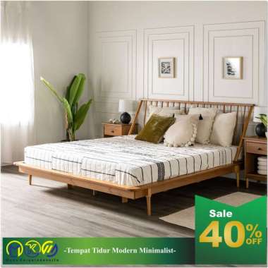 Dipan Kayu Minimalis Modern Tempat Tidur Dewasa 120 X 200