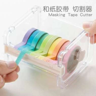 Washi tape dispenser - Hijau muda 100 % ORIGINAL Multicolor