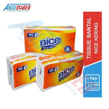 Tissue Bantal Nice [2 Ply/180 Sheets] / Tisu Wajah Murah / Tissu Nice Facial Tissue / Tisu Nice 180 