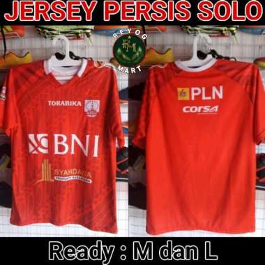 JERSEY PERSIS SOLO HOME 2018 LIGA 2 MERAH PRINTING RETRO LOKAL L Merah