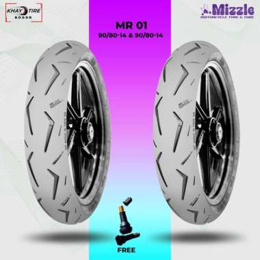 Sepasang Ban Motor Matic -  MIZZLE MR-01 90/80 & 90/80 Ring 14 Tubeless