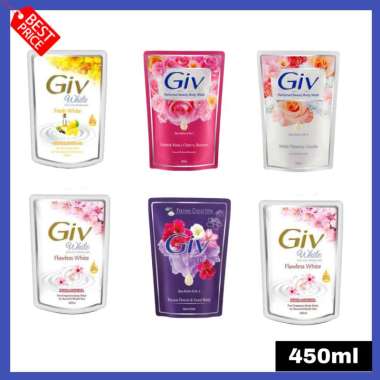 Giv Sabun cair 450ml refill body wash all varian damask rose