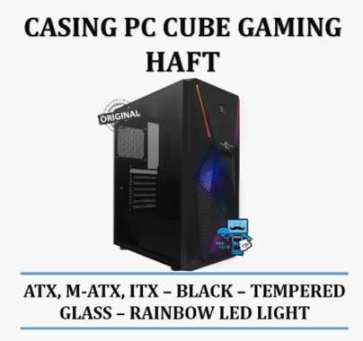 Casing PC Cube Gaming Haft - Black