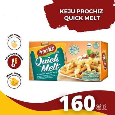 CHEDDAR CHEESE QUICK MELT PROCHIZ 160GR KEJU CEDAR BLOCK OLAHAN