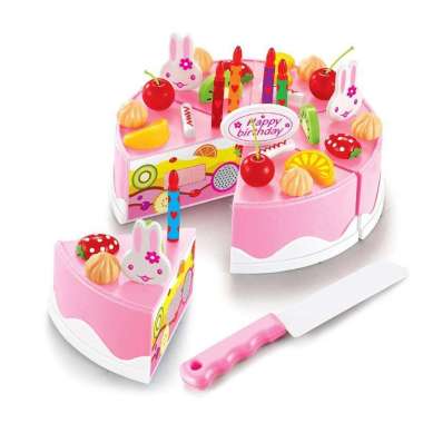 mainan cake ulang tahun new mini 37pcs maina cake kue ultah lilin roti