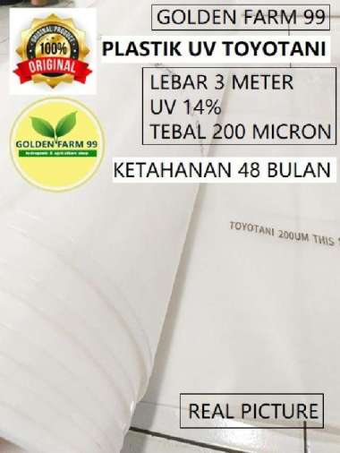 Plastik UV Toyotani lebar 3 meter 200 Microns - Original