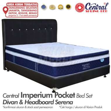 Spring Bed Central Imperium Pocket Spring bed set Headboard Serena 120 x 200