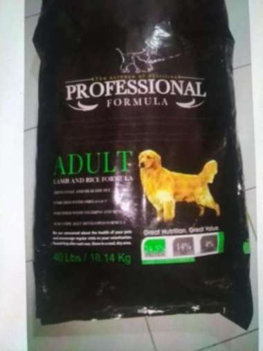 Professional formula lamb dog food 18kg