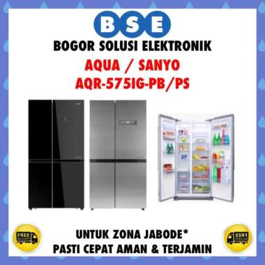 KULKAS MULTI DOOR AQUA AQR575IG | AQUA AQR-575IG SIDE BY SIDE 528LITER