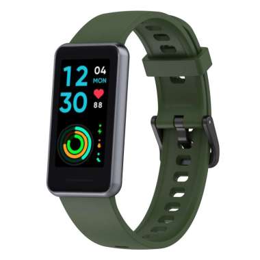 Finchy Strap For Realme Band 2 Smart Watch Replacement Silicone Wristband tali jam Dark Green
