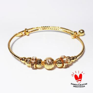 Vee Gelang Tangan Wanita Lapis Emas [18K/ 5 Bandul] EMAS