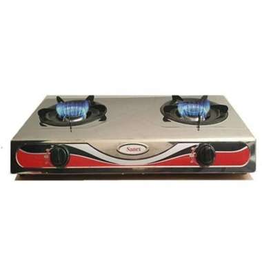 SANEX KOMPOR GAS 2 TUNGKU STAINLESS K-608S K608S K 608S GARANSI ASLI!