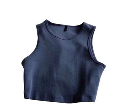 Tank Top Adem Murah Seksi Singlet Crop Top Sita Crop Tanktop Navy