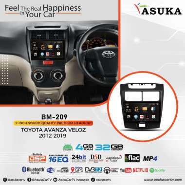 Head Unit Android 9 Inch Premium Sound Quality OEM Toyota Avanza Veloz 2012-2019 Asuka BM-209