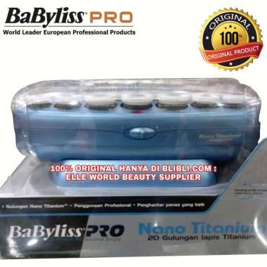 GARANSI ORIGINAL - BABYLISS PRO HOT ROLLER NANO TITANIUM 20 ROLL HAIR CURLER MESIN ALAT PENGGULUNG G
