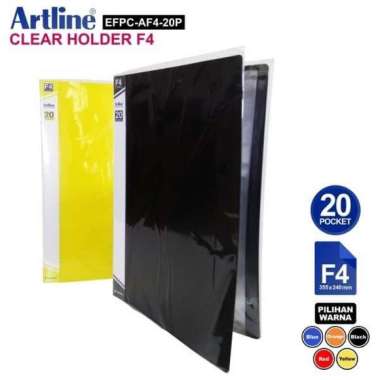 ARTLINE EFPC-AF4-20P CLEAR HOLDER FOLIO 20LBR Merah
