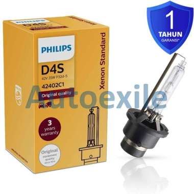 Philips Xenon Standard HID D4S 42V 35W 4200K Lampu Mobil Lexus GS300 GS350 GS430 GS450 LS460 Alphard