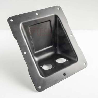 Plat Terminal Speakon 2 Lobang Siku Cekung Besi Spikon Speaker