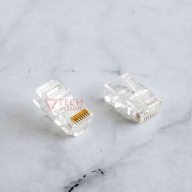 Connector RJ45 Konektor RJ 45 Pin LAN Telepon Jack 8pin 8 pin Network
