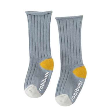 Kaki Anak Panjang / Kaos Kaki Multicolor Premium Toddler Knit socks Tone dusty blue