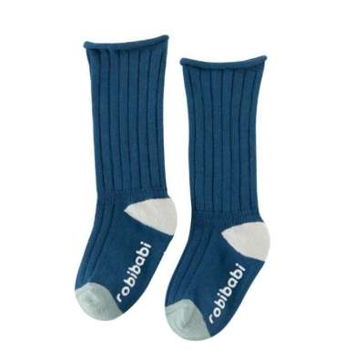 Kaki Anak Panjang / Kaos Kaki Multicolor Premium Toddler Knit socks Tone navy