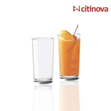 CITINOVA HALLEY GELAS KACA 250ML / GELAS BAMBU 1SET=6PCS Ada Bubble