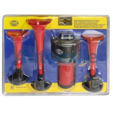 Hella Klakson 3 Terompet 12V Corong Trompet Suara Telolet Melodic Triple Tone Air Horn Mobil