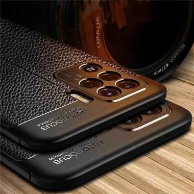 Case Oppo Reno 5F/Oppo A94 Soft Back Casing leather Hitam