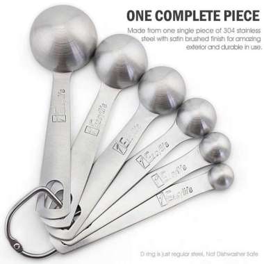 Sendok Takar Ukur Measurement Spoon Stainless Steel Silver silver silver