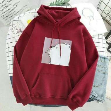 Sweater Wanita Termurah Berkualitas - Cute Panda M Hitam
