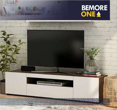 Bavarian Meja TV - Rak Audio Minimalis CONDOR 160 Brown Walnut - White