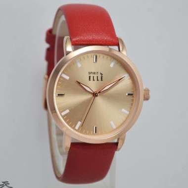 ELLE ES20103S09X - Jam Tangan Wanita kulit Original - Red