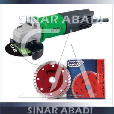 RYU RSG100-3 MESIN GERINDA 4" & SPIDY TURBO MATA POTONG KERAMIK GRANIT