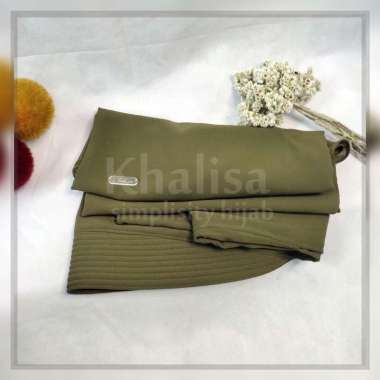 Hijab Khimar 2 Layer Mini Ceruty Premium Salwa Hijab Army