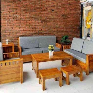 IDEA - sofa kayu minimalis modern 321 set Meja