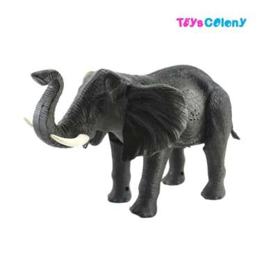 Mainan Gajah Berjalan Mainan Gajah Robot Animal World Elephant 1042 Abu-abu
