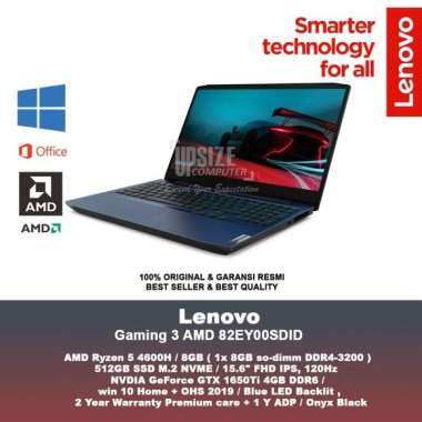 Lenovo IdeaPad Gaming 3 SDID Ryzen 5 4600H 8GB 512ssd GTX1650Ti 4GB