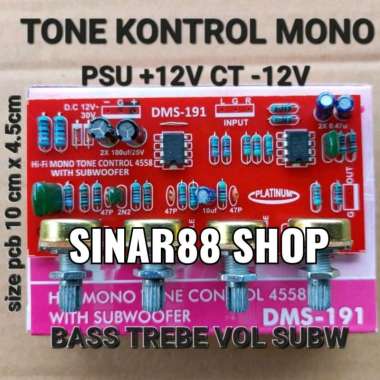 TONE CONTROL MONO SUBWOOFER DMS191 DMS-191 HIFI 4558 PLATINUM KIT