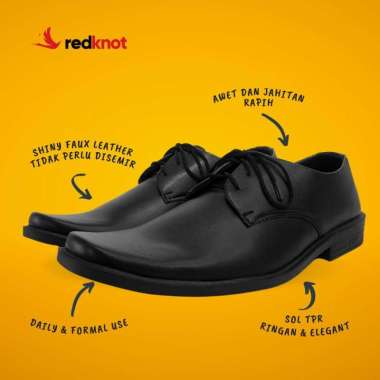 Redknot Greg Hitam Sepatu Kerja Pria Murah 43 Hitam