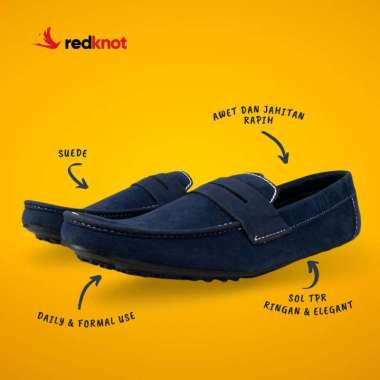 Redknot Stoboard Tan Sepatu Loafers Pria Murah 39 Biru