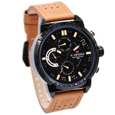 JAM TANGAN NAVIFORCE 9068 M1 JAM NAVIFORCE ORIGINAL 9068 LA - KULIT COKLAT JAM TANGAN NAVYFORCE 9068