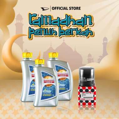 Daihatsu Genuine Oil 0W-20 API SN/GF-5 Fully Synthetic 3L + Oli Filter