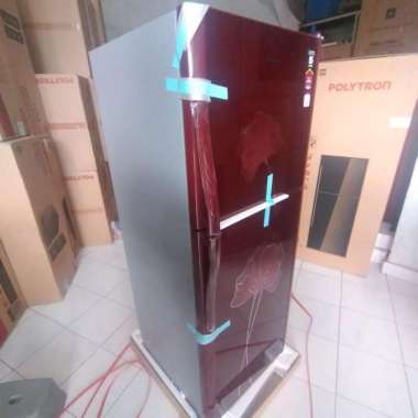 kulkas Polytron PRB 21 BNR kaca 2 pintu
