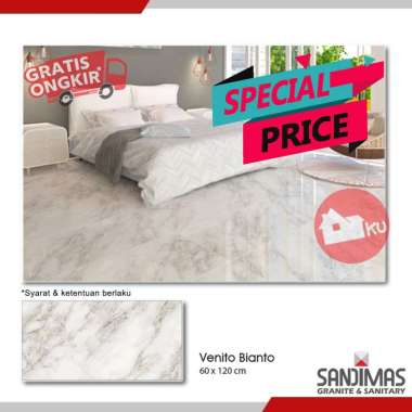 LANTAI GRANIT SANDIMAS VENITO BIANCO 60X120 1dus isi 2pcs= 1,44m2
