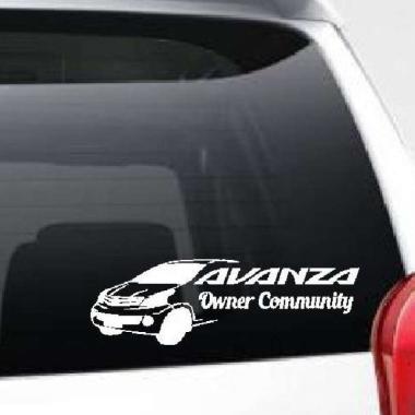 Stiker Avanza Owner Community Mobil Motor Body Kaca Belakang Sticker