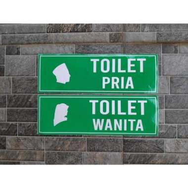 Stiker Vinyl Toilet Pria Wanita Lokasi Sign Masjid Musholla Kantor