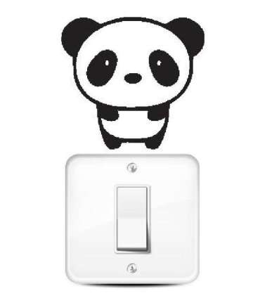 Wallstiker Stiker Saklar Lampu Panda Hiasan Dinding Tombol Sticker