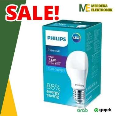 Philips Lampu Led Essential 7 Watt Putih Bulb Bohlam Philips 7 Watt