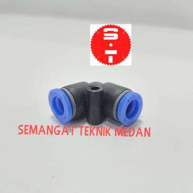 L SIKU 8mm SAMBUNGAN SELANG ANGIN AIR PU CONNECTOR FITTING PUSH 8 mm