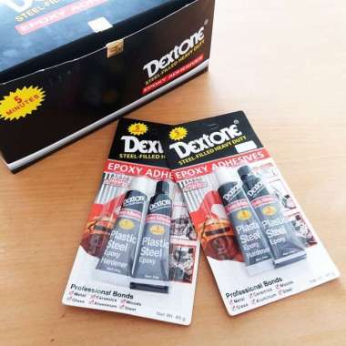 DEXTONE Lem Besi Dexton Lem Plastic Steel Lem Besi Lem Campur 5 Menit Hitam